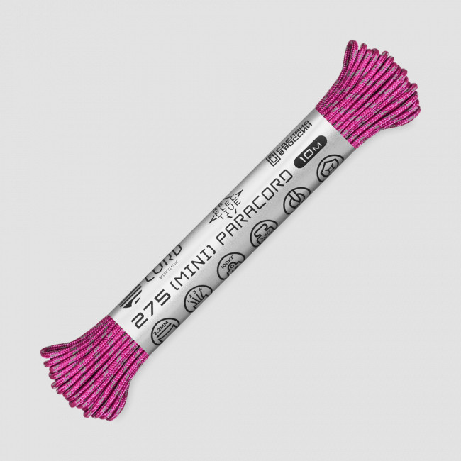 Паракорд 275 световозвращающий flamingo, 10 м, серия Cord 275, CORD, Россия