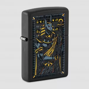 Зажигалка бензиновая Anubis Black Matte, ZIPPO, США, Зажигалки ZIPPO
