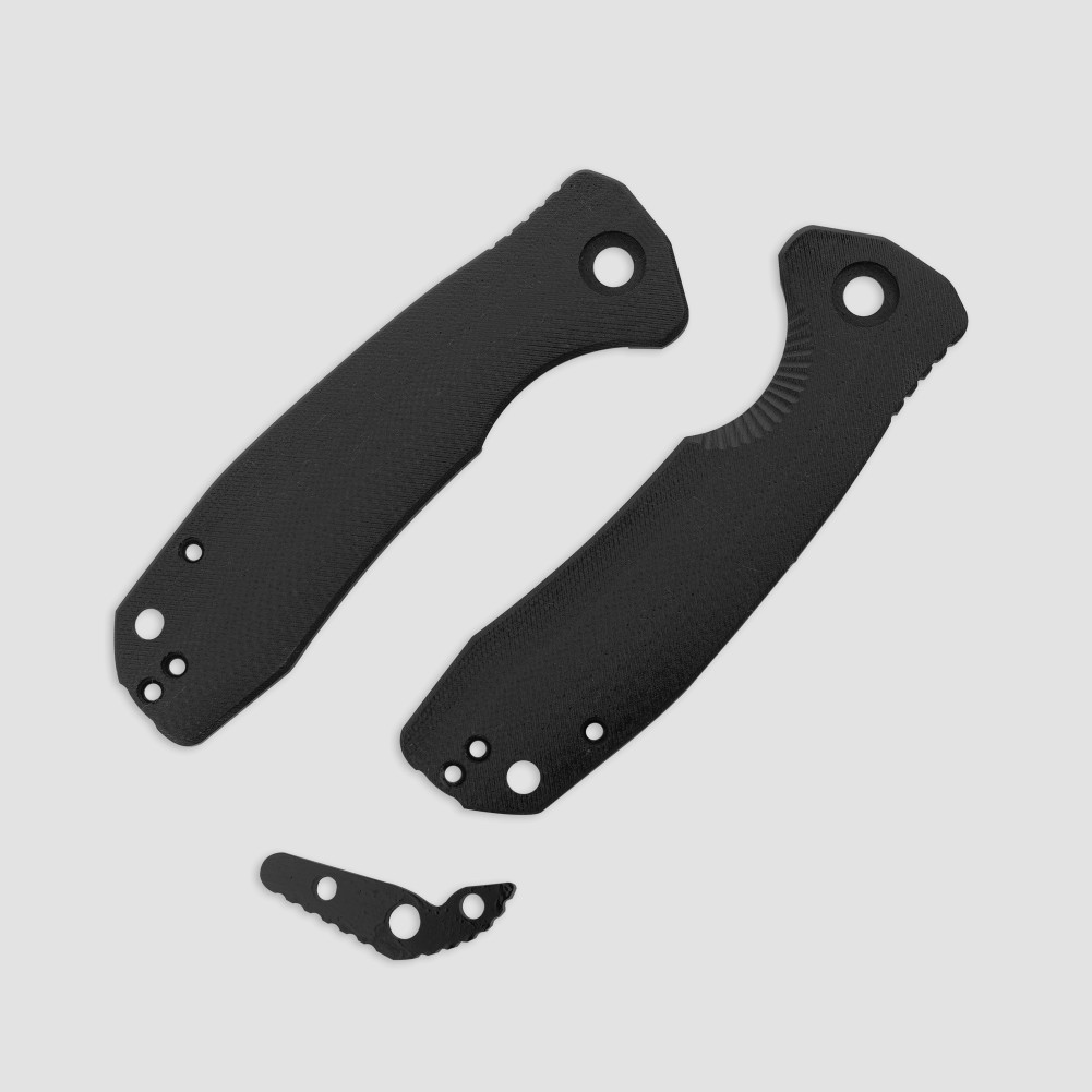 Накладки на рукоять, G10 M, чёрные, HONEY BADGER, ЮАР