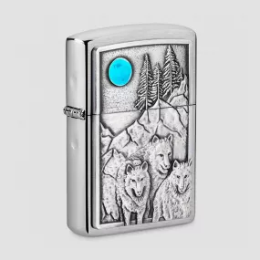 Зажигалка бензиновая Wolf Design, ZIPPO, США, Зажигалки ZIPPO