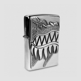 Зажигалка Classic Fire Breathing Dragon Brushed Chrome, ZIPPO, США, Зажигалки