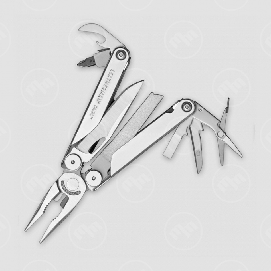 Мультитул Curl, 15 инструментов, цвет стальной, LEATHERMAN, США