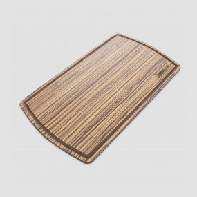 Доска композитная с желобом для сервировки, 37х21см, зебрано натуральный, серия Fashion, ComposeEat, Россия, Сервировочные доски COMPOSE EAT