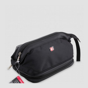 Несессер Deluxe toiletry kit, черный, полиэстер, 16 х 31 х 17 см, WENGER, Швейцария, Сумки