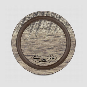 Подставка под кружку Бирдекель, круглая, диам. 95 мм, дуб мореный, серия Fashion, ComposeEat, Россия, Кухонные аксессуары COMPOSE EAT