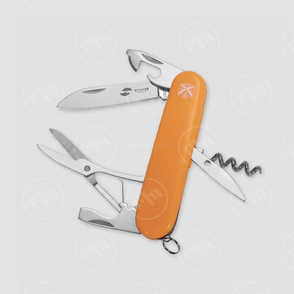 Нож многофункциональный складной, 6,7 см, STINGER, Россия