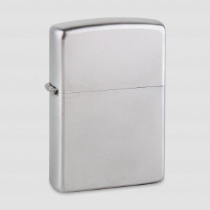Зажигалка ZIPPO Classic с покрытием Satin Chrome, латунь/сталь, серебристая, матовая, ZIPPO, США, Зажигалки