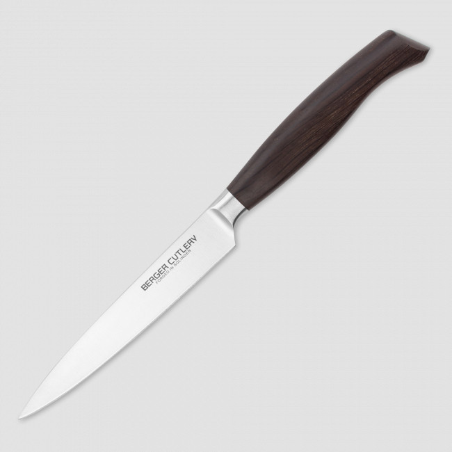 Нож для чистки и нарезки, 12 см, серия Ergo Line Smoked Oak, BERGER CUTLERY, Германия