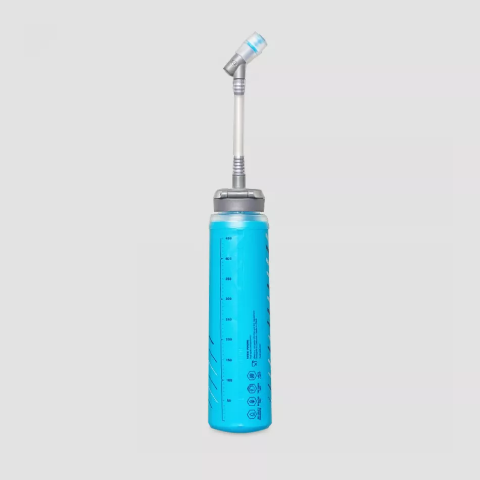 Бутылка для воды с трубкой мягкая Ultraflask, 500 мл, голубой, HydraPak, США