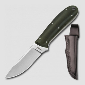 Нож с фиксированным клинком Anchorage Pro Skinner Green Canvas, BOKER, Германия, Ножи шкуросъемные (скиннеры)