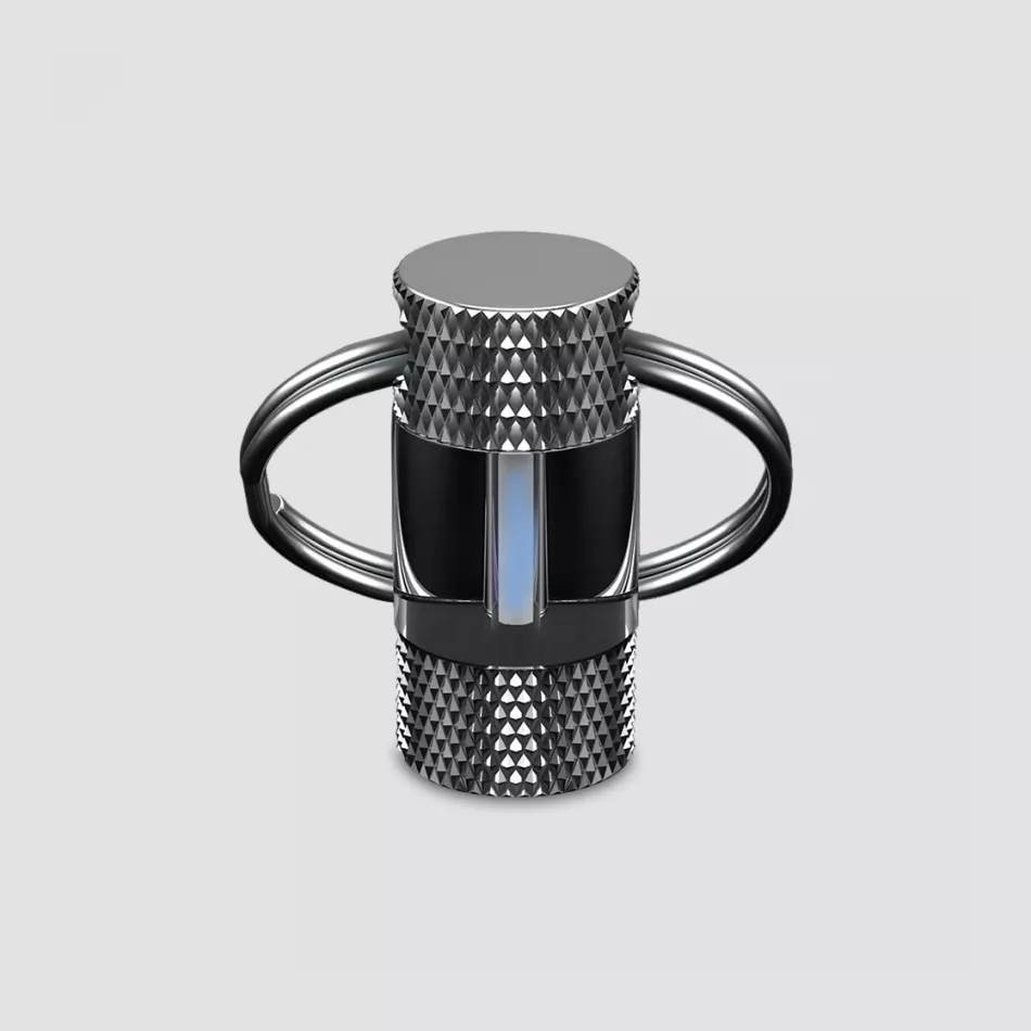 Брелок - кольцо для ключей с тритиевой синей светящейся вставкой, BOKER, Германия