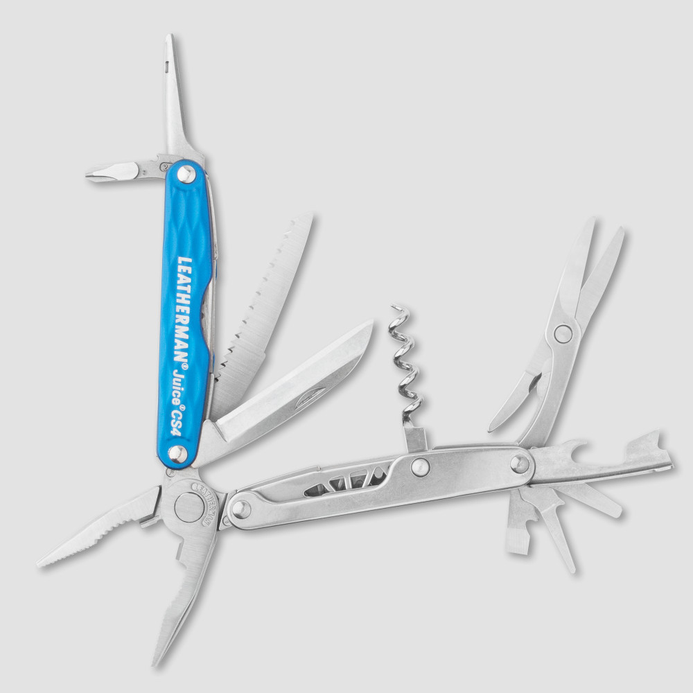 Мультитул Juice CS4 Columbia Blue, 15 инструментов, материал: нержавеющая сталь, цвет: голубой, LEATHERMAN, США