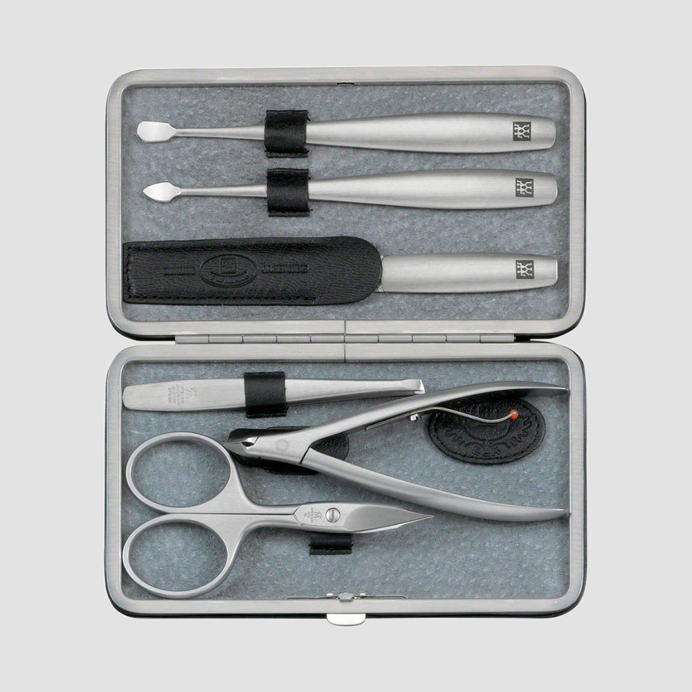 Набор маникюрный в кожаном футляре, цвет черный, 6 предметов, Twinox, ZWILLING J.A. HENCKELS, Германия