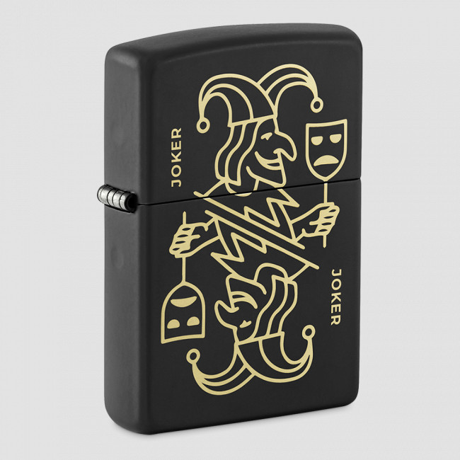 Зажигалка бензиновая Masked Joker Design Black Matte, ZIPPO, США