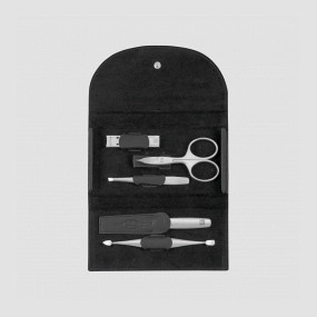 Набор маникюрный в кожаном футляре, цвет чёрный, 5 предметов, Twinox, ZWILLING J.A. HENCKELS, Германия, Маникюрные наборы ZWILLING