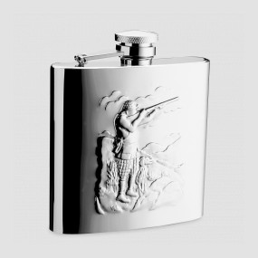 Фляга Охотники, 240 мл, сталь, серебристый, S. QUIRE, Италия, S.QUIRE (Италия)