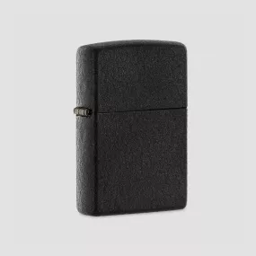Зажигалка ZIPPO Classic с покрытием Black Crackle, латунь/сталь, чёрная, матовая, ZIPPO, США, Зажигалки ZIPPO
