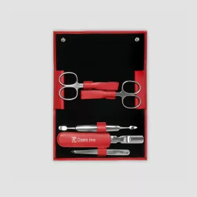 Набор маникюрный в кожаном футляре, цвет красный, 5 предметов, Inox, ZWILLING J.A. HENCKELS, Германия, 