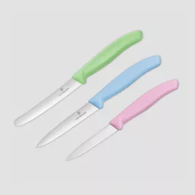 Набор из 3-х кухонных ножей Swiss Classic Trend Colors, VICTORINOX, Швейцария, Наборы ножей "Поварская тройка" 