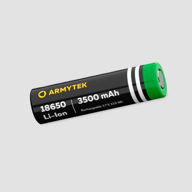 Аккумулятор незащищенный 18650 Li-Ion 3500 mAh, ARMYTEK, Канада