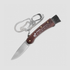 Нож складной грибной с щеткой Mushrooms Knife, 7 см, FOX, Италия, 
