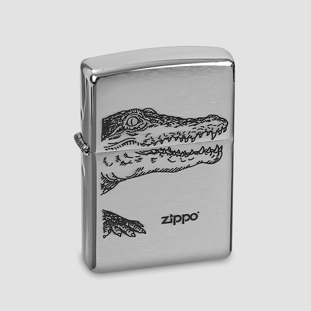 Зажигалка Alligator Brushed Chrome, ZIPPO, США