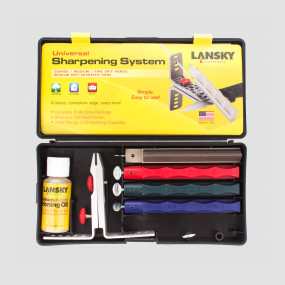 Набор точильного приспособления, с 4 керамическими камнями, Universal System, Medium Serrated/Coarse/Medium/Fine, LANSKY, США, LANSKY (США)