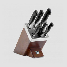 Набор из 5-ти ножей и ножниц в подставке с заточкой, серия TWIN Four Star, ZWILLING J.A. HENCKELS, Германия, ZWILLING J.A. HENCKELS (ГЕРМАНИЯ)