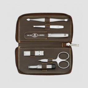Набор маникюрный мужской в кожаном футляре, цвет коричневый, 6 предметов, Twinox, ZWILLING J.A. HENCKELS, Германия, Наборы маникюрные