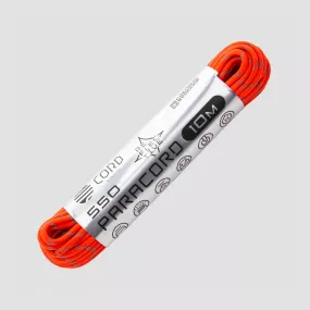 Паракорд 550 световозвращающий neon orange, 10 м, серия Cord 550, CORD, Россия, Паракорд 550 CORD