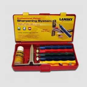 Набор точильного приспособления, с 5 керамическими камнями Coarse /Medium/ Fine/Ultra-Fine + Sapphire Polishing, LANSKY, США, Точильные наборы LANSKY