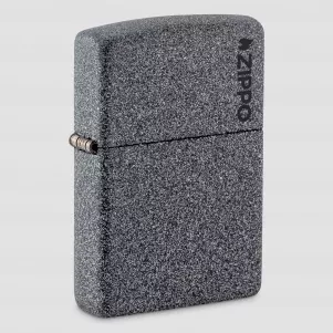 Зажигалка бензиновая Logo Iron Stone, ZIPPO, США, Зажигалки ZIPPO