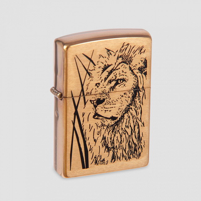 Зажигалка Proud Lion Brushed Brass, ZIPPO, США