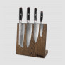 Набор из 4-х кухонных ножей на подставке из дуба, серия Ypsilon, YAXELL, Япония