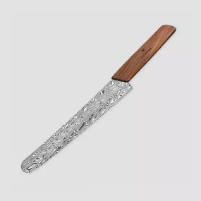 Нож кухонный для хлеба и выпечки Swiss Modern Damast Limited Edition 2021, 22 см, рукоять коричневая, VICTORINOX, Швейцария, 