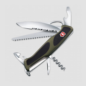 Нож швейцарский многофункциональный складной RangerGrip 130, 12 функций, 9.7 см, VICTORINOX, Швейцария, RangerGrip