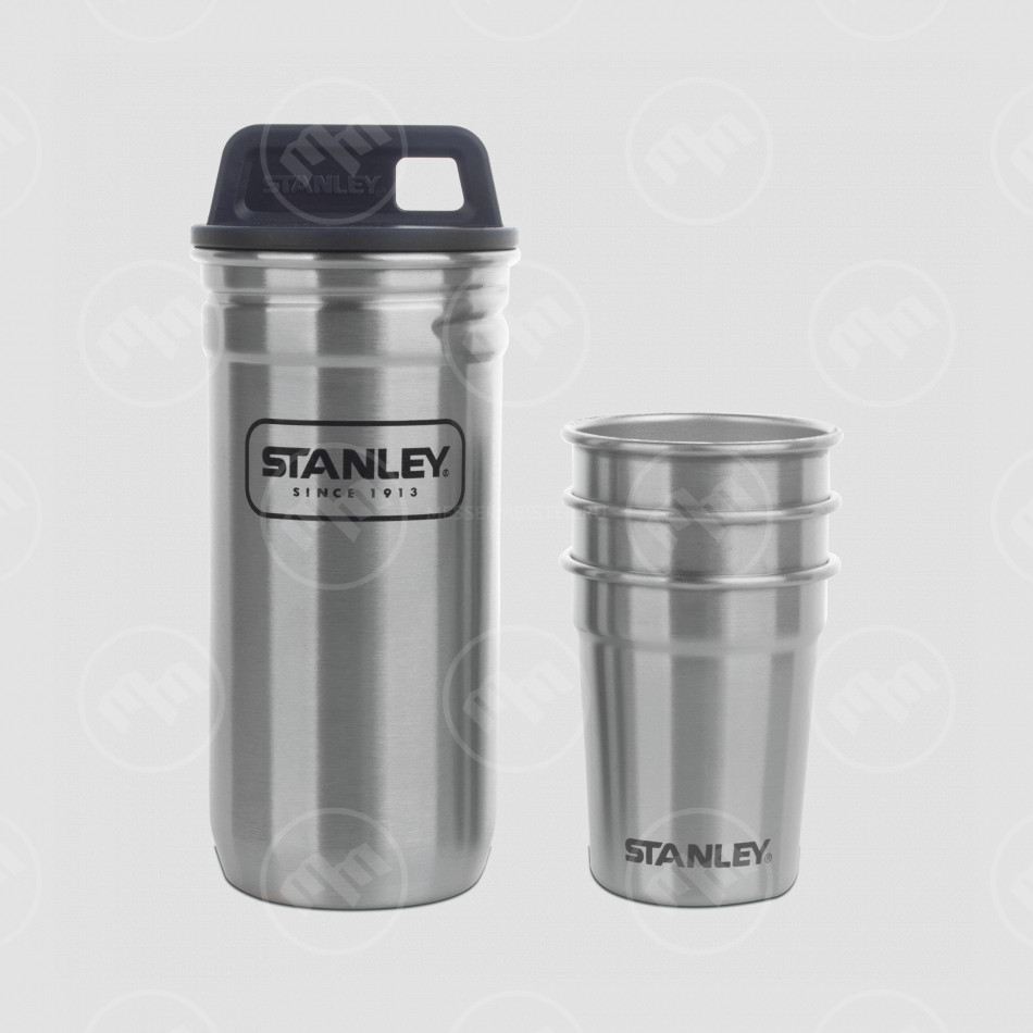 Набор стопок ADVENTURE, объем: 0,59 мл х 4 шт., в футляре, цвет стальной, STANLEY, США