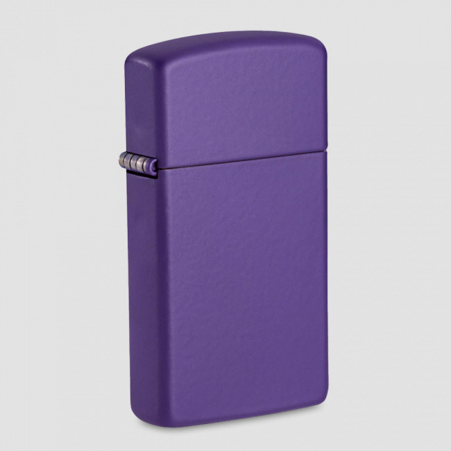 Зажигалка бензиновая узкая Slim Purple Matte, ZIPPO, США