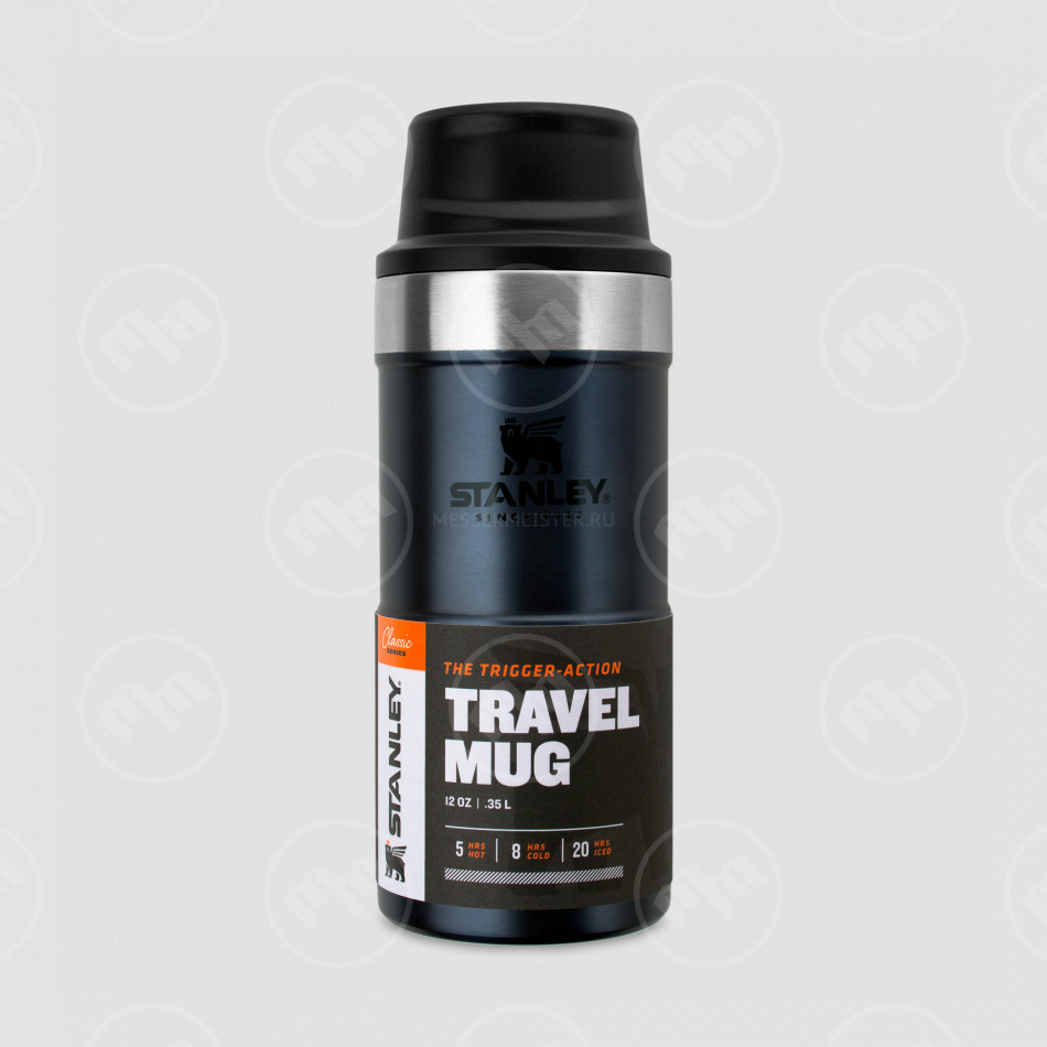 Термокружка Classic One hand 2.0, объем: 350 мл, цвет синий, STANLEY, США