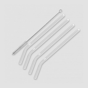 Набор из 4-х изогнутых трубочек и щетки, 23 см, стекло, ZWILLING J.A. HENCKELS, Германия, ZWILLING J.A. HENCKELS (ГЕРМАНИЯ)