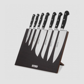 Набор кухонных ножей, 7 штук, на магнитной композитной подставке ComposeEat (венге), серия Opera, ARCOS, Испания, Подарочный набор кухонных ножей