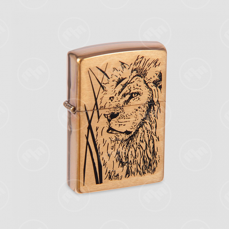 Зажигалка Proud Lion Brushed Brass, ZIPPO, США