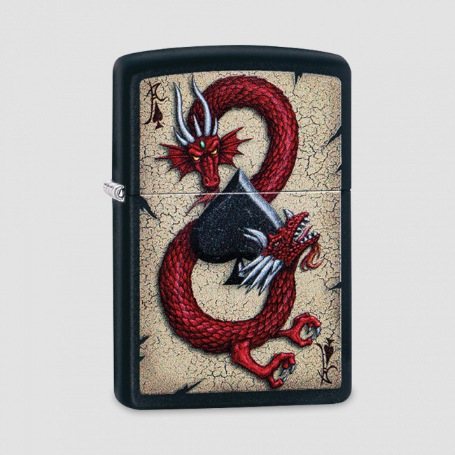 Зажигалка Dragon Ace Design Black Matte, ZIPPO, США