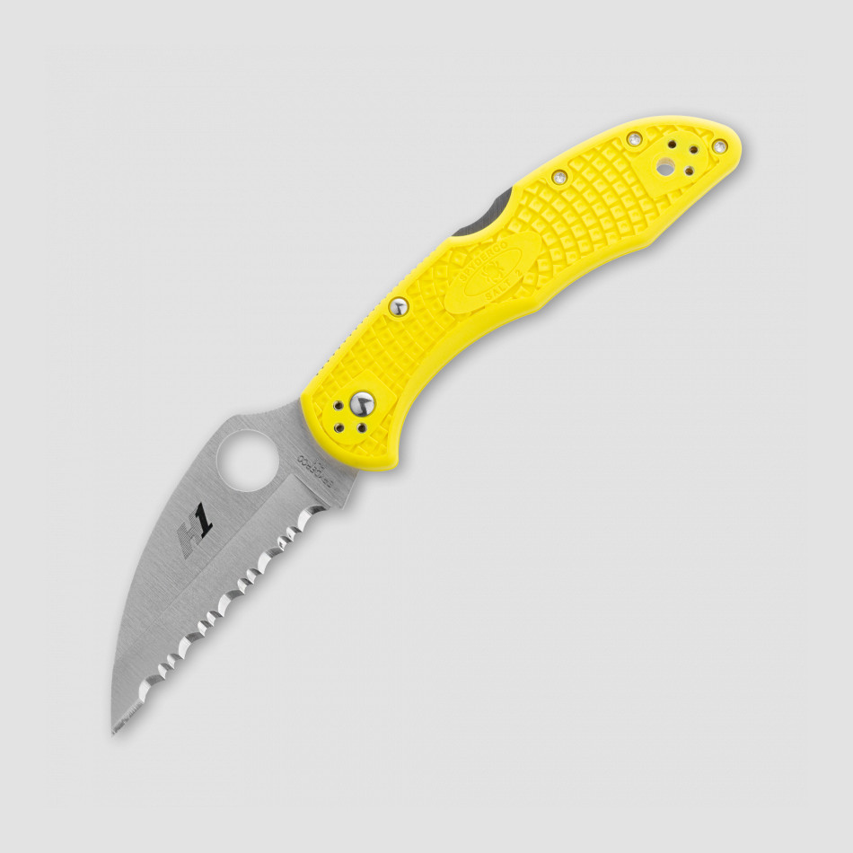Нож складной Salt 2, 7,4 см, материал клинка: сталь H1 Stainless Steel, материал рукояти: термопластик FRN, SPYDERCO, США