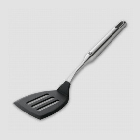 Лопатка с прорезями, размер: 33 см, материал: нержавеющая сталь, силикон, серия TWIN Pure steel, ZWILLING J.A. HENCKELS, Германия, Аксессуары кухонные ZWILLING