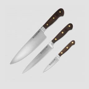 Набор из 3-х кухонных ножей поварская тройка, серия Crafter, WUESTHOF, Золинген, Германия, Подарочный набор кухонных ножей
