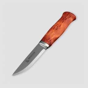Нож с фиксированным клинком Nansen, 9,5 см, материал клинка: сталь Sandvik 12С27, материал рукояти: карельская береза, BRUSLETTO, Норвегия, BRUSLETTO (Норвегия)