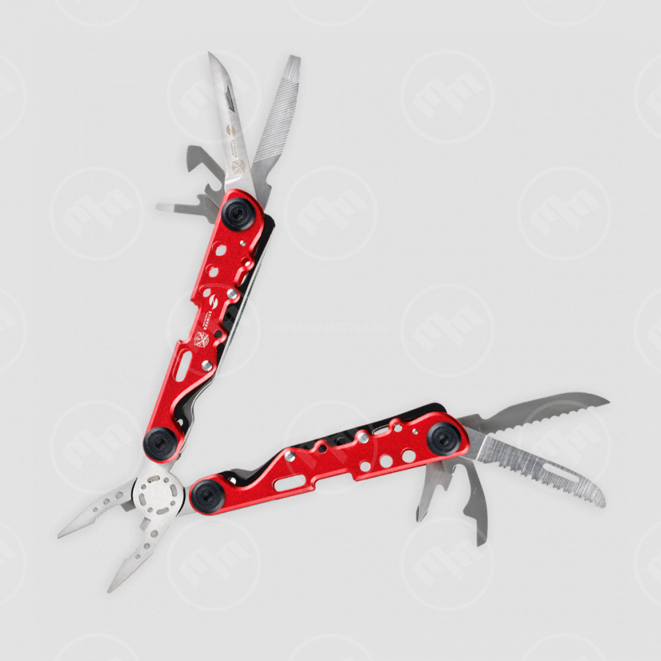 Мультитул, 13 инструментов, цвет красный, STINGER, Россия