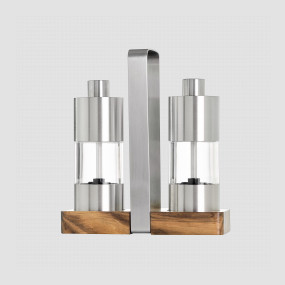 Набор мельниц для перца и соли, MENAGE CLASSIC, на подставке, размер 16х6х16 см, серия Menage Classic, ADHOC, Германия, Мельницы для специй