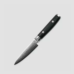 Нож кухонный для чистки и нарезки 10 см, дамасская сталь, серия RAN, YAXELL, Япония, Кухонные ножи YAXELL